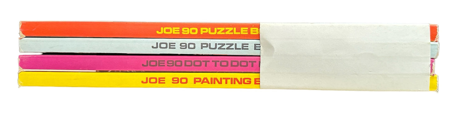 Vintage Gerry Andersons 1968 Ultra Rare Joe 90 Puzzle & Activity Book Set Pack Of 4 - As Seen In The TV Series - Century 21 Publishing - Shop Stock Room Find