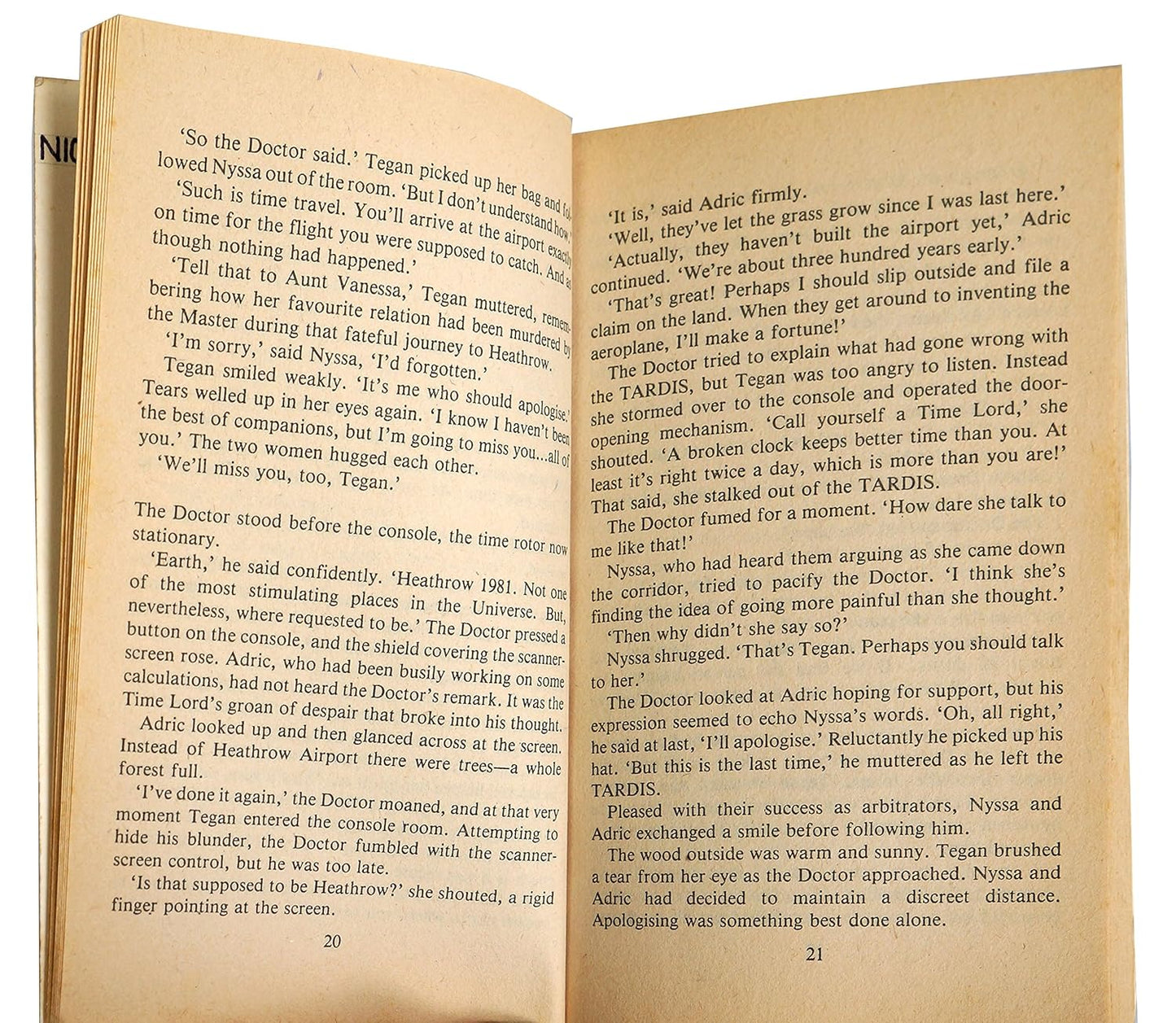 Vintage Target 1982 Dr Doctor Who And The Visitation Paperback Book Novelization by Eric Saward