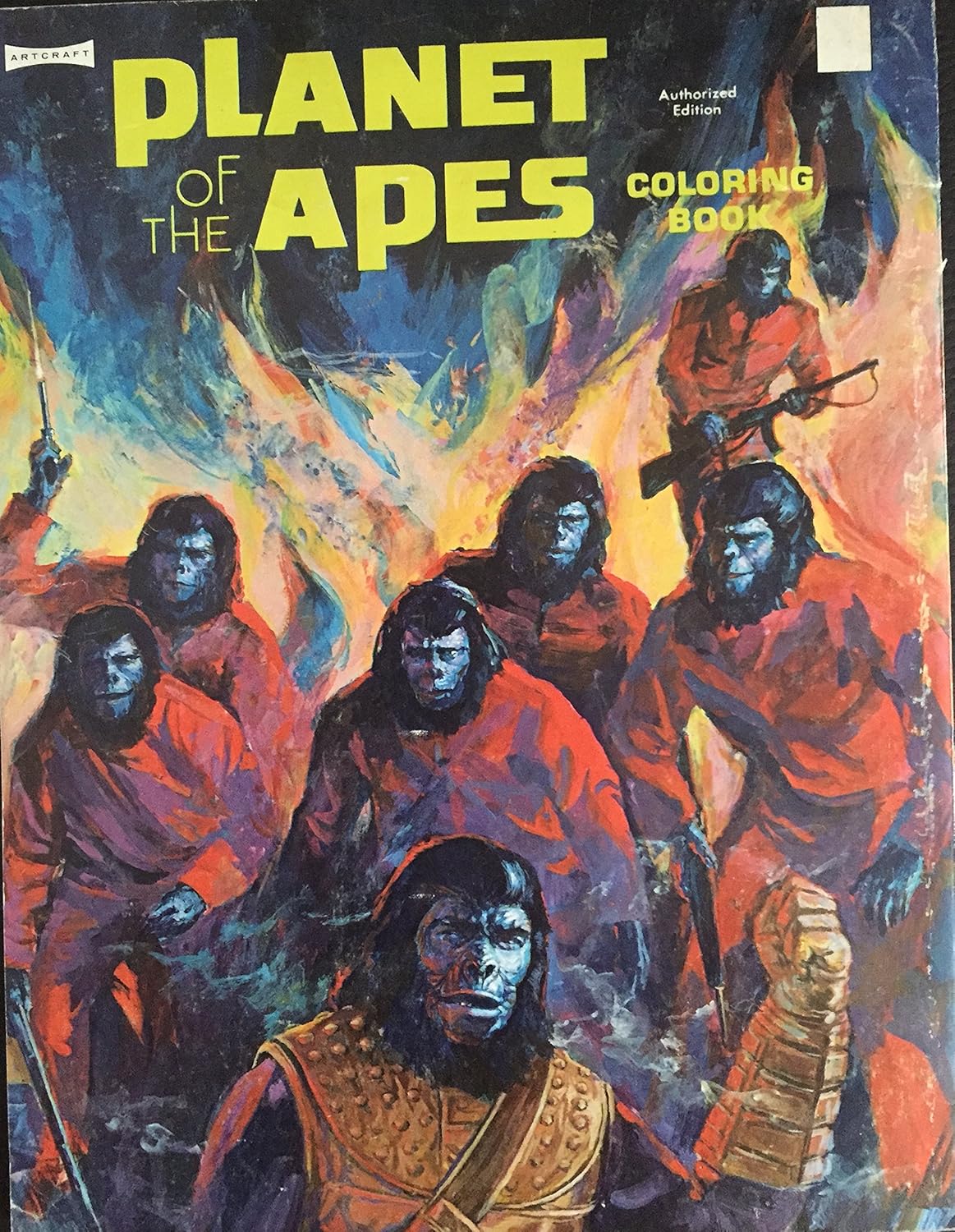 Vintage 1974 Planet Of The Apes Colouring Book Based On The Movie Mint Condition Shop Stock Room Find