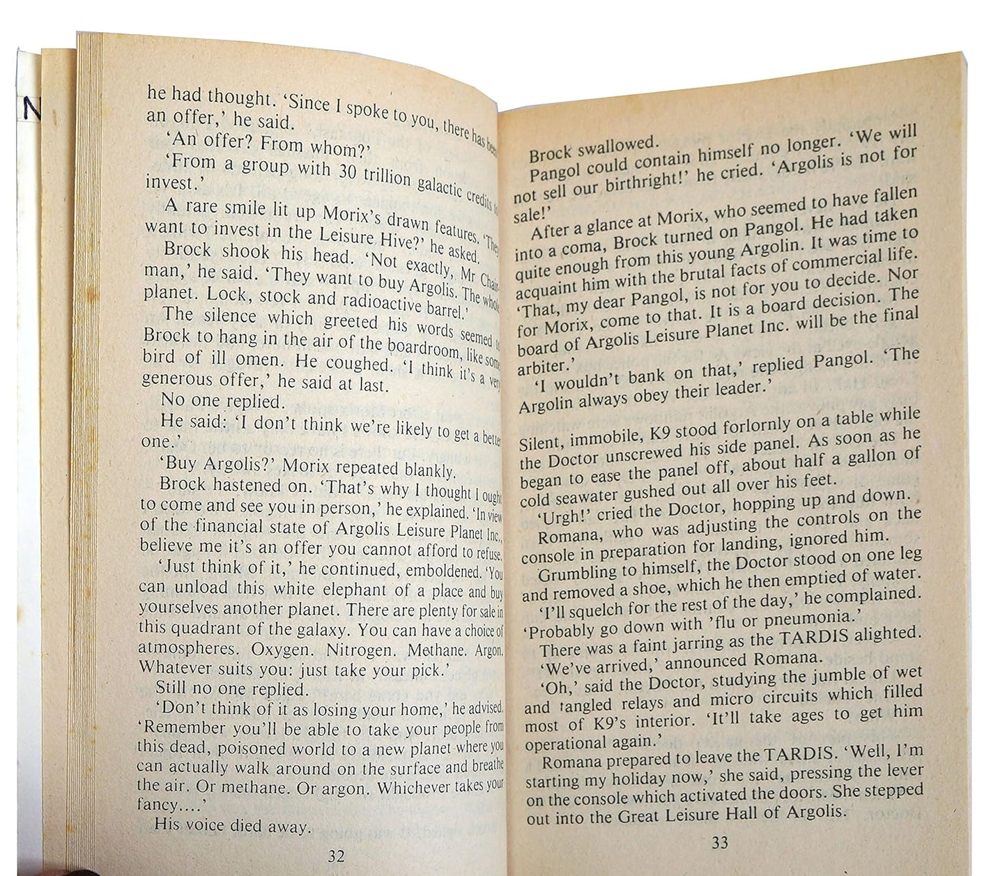 Vintage Target 1982 Dr Doctor Who And The Leisure Hive Paperback Novel First Impression By David Fisher