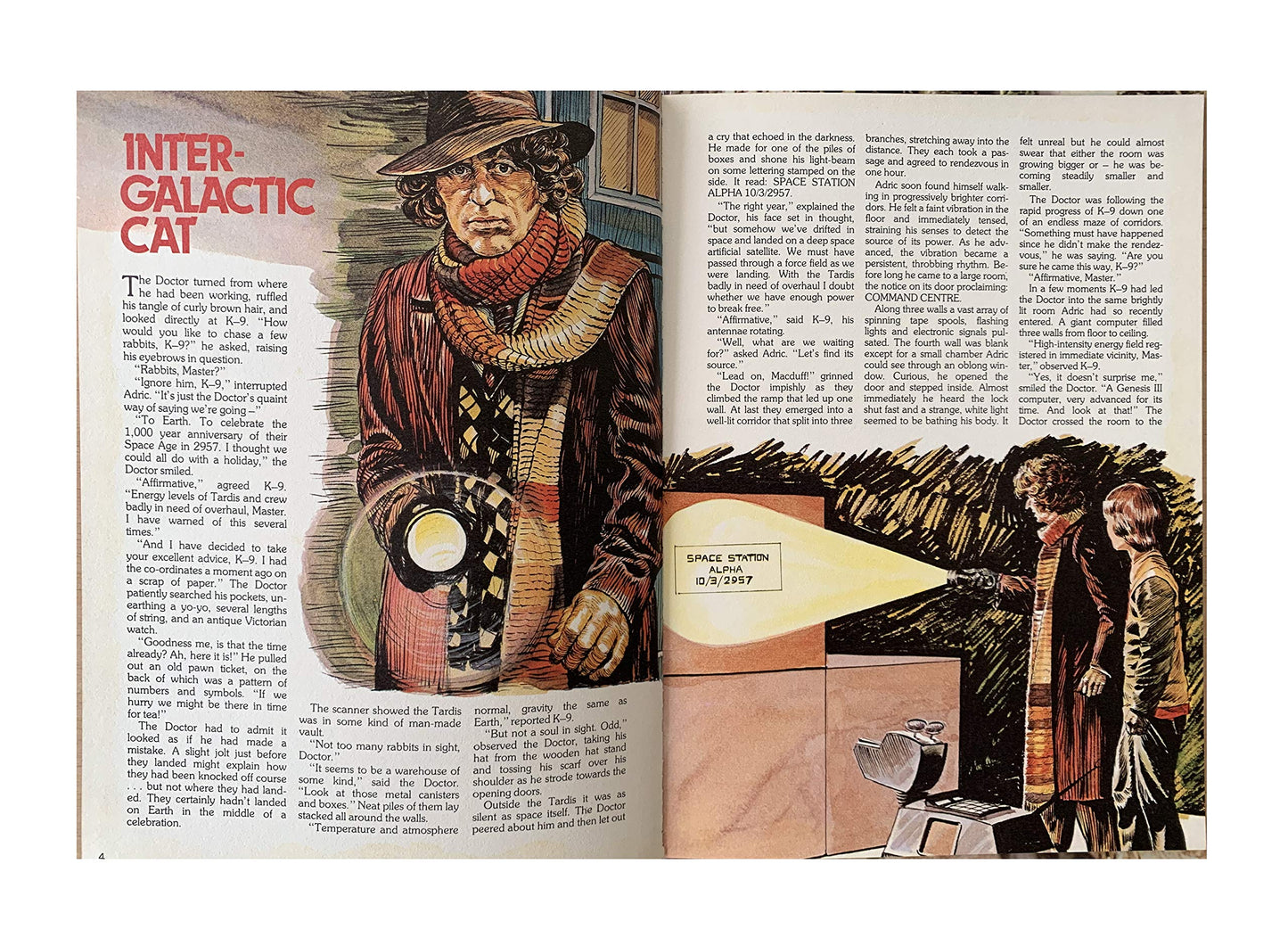 Vintage 1982 The Doctor Who Annual Starring Tom Baker & Peter Davision - Unsold Former Shop Stock