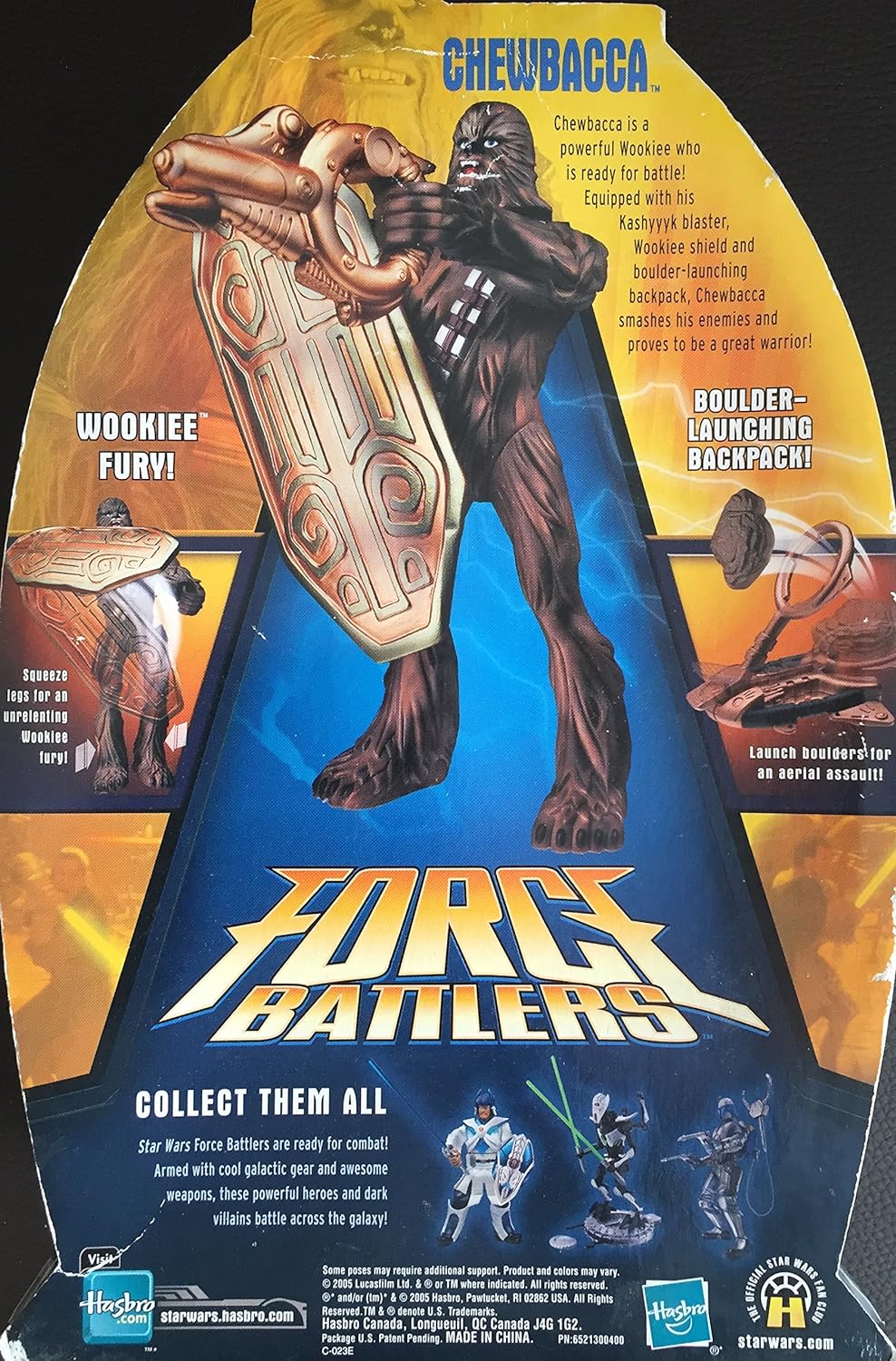Vintage 2005 Star Wars - Force Battlers Wookie Fury Chewbacca Action Figure - Brand New Shop Stock Room Find