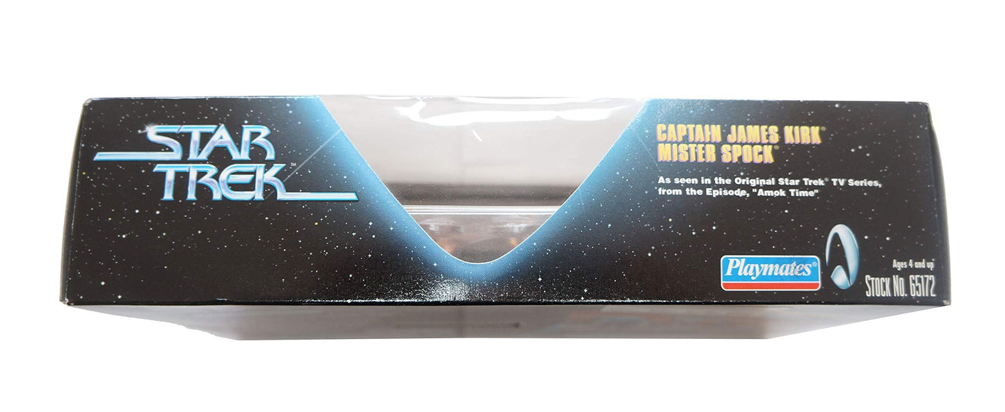 Vintage Star Trek Starfleet Command International Edition Captain James T Kirk And Mister Spock Action Figures from Star Trek The Original Series Episode Amok Time - Brand New Factory Sealed Shop Stock Room Find