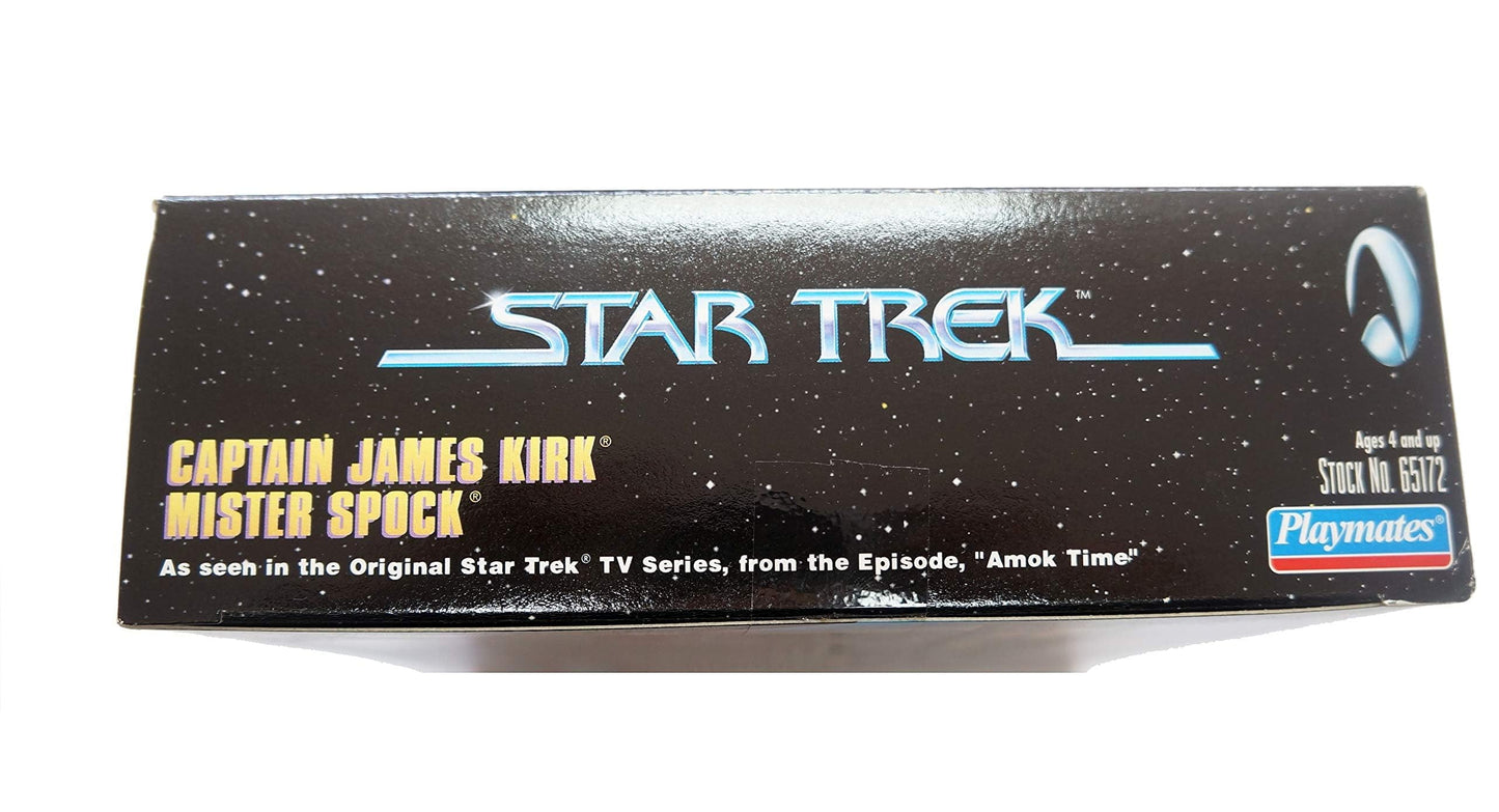 Vintage Star Trek Starfleet Command International Edition Captain James T Kirk And Mister Spock Action Figures from Star Trek The Original Series Episode Amok Time - Brand New Factory Sealed Shop Stock Room Find