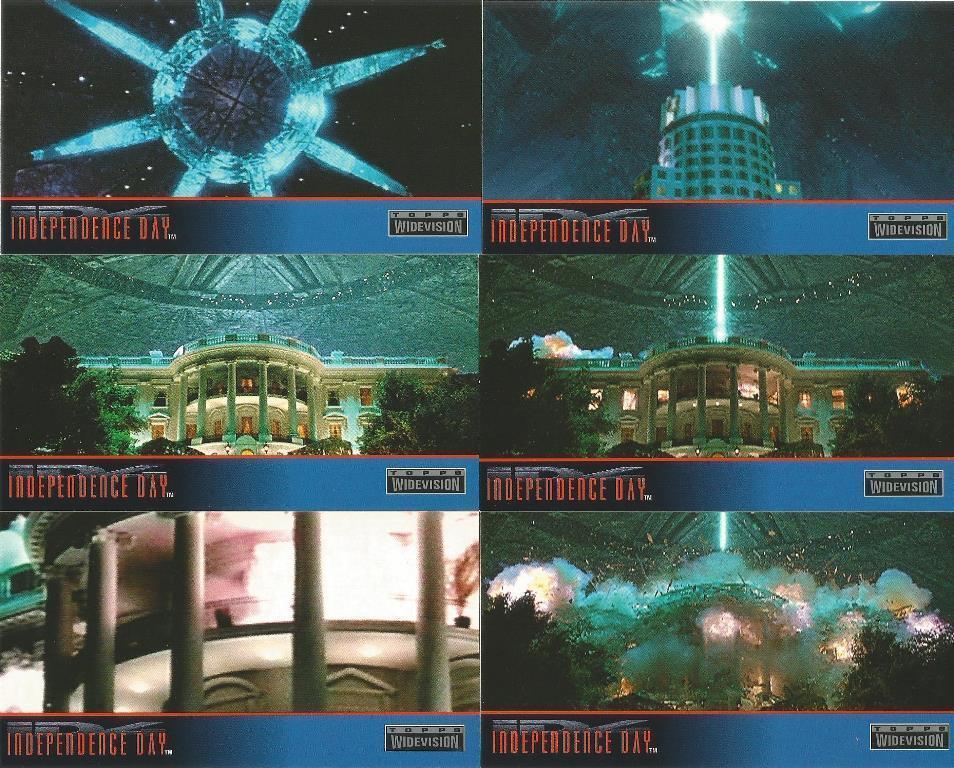 Vintage Topps 1996 Independence Day Widevision Basic Trading Card Set / Collector Cards 72 Card Base Set Sealed In Pack - Former Shop Stock