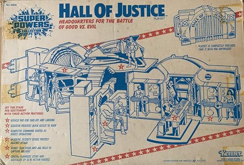 Super Powers Collection Vintage Kenner Original Hall Of Justice Playset - Headquarters Of The Justice League Shop Stock Room Find