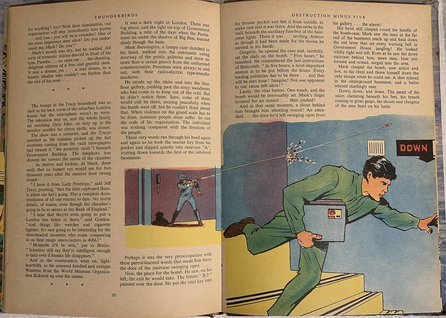 Vintage 1966 Gerry Andersons Thunderbirds Television Story Book - A Century 21 Book