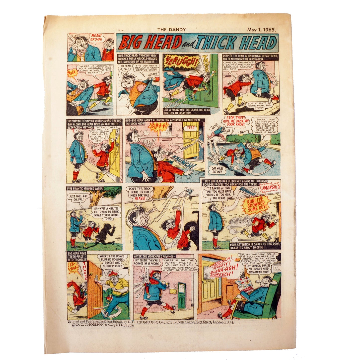 Vintage Rare The Dandy Weekly Comic Magazine No. 1223 Boys And Girls Comic Every Tuesday 1st May 1965 By D C Thomson & Co