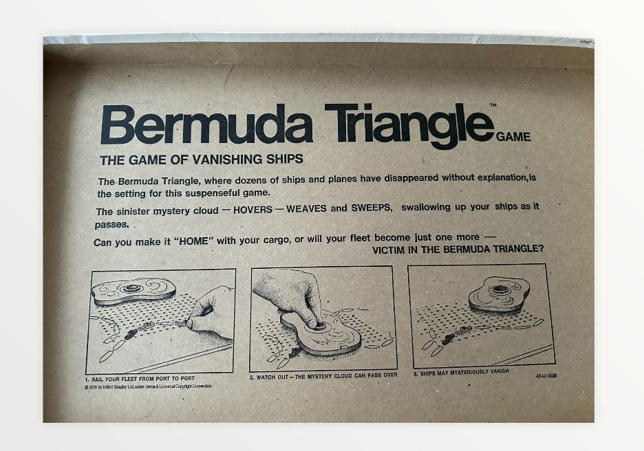 Vintage 1976 Bermuda Triangle Board Game - The Intriguing Game Of Vanishing Ships - Very Good Condition - 100% Complete - In The Original Box