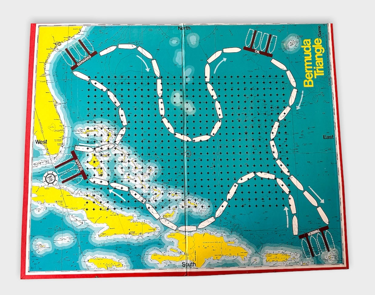 Vintage 1976 Bermuda Triangle Board Game - The Intriguing Game Of Vanishing Ships - Very Good Condition - 100% Complete - In The Original Box