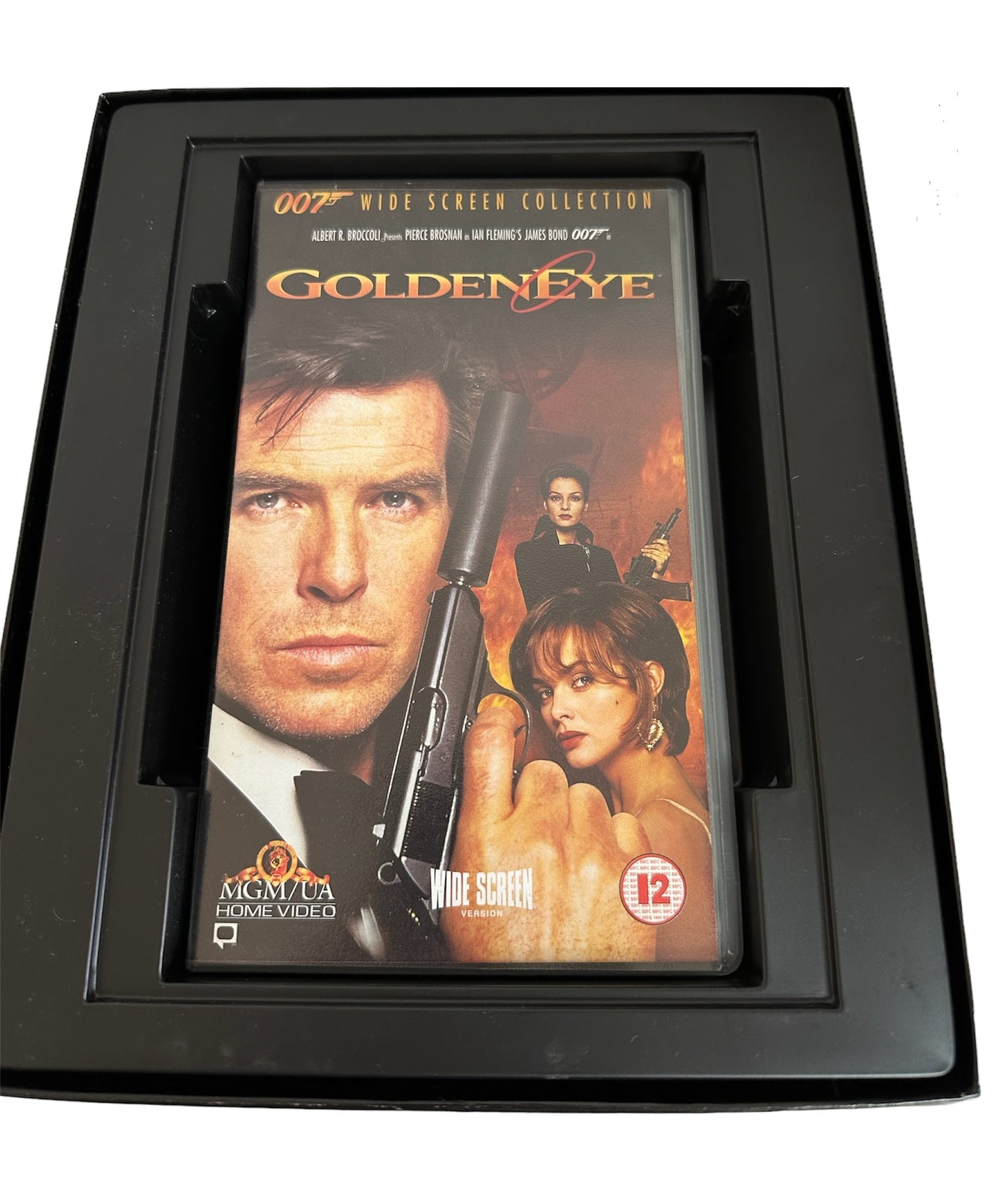 James 007 Bond Goldeneye Limited Edition Gift Set - Includes Goldeneye VHS Wide Screen Version, Goldeneye Inscribed Parker Pen & Tina Turner Goldeneye C.D. Single - Former Shop Counter Display Set