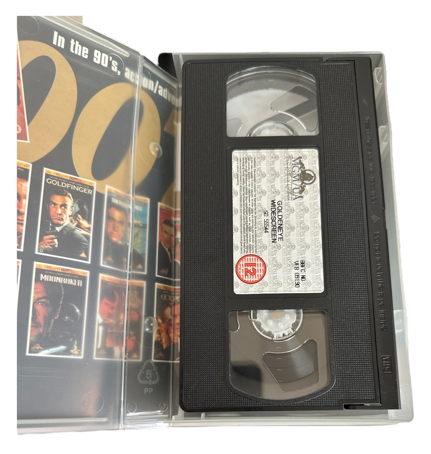 James 007 Bond Goldeneye Limited Edition Gift Set - Includes Goldeneye VHS Wide Screen Version, Goldeneye Inscribed Parker Pen & Tina Turner Goldeneye C.D. Single - Former Shop Counter Display Set