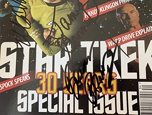 Vintage 1996 Radio Times Star Trek 30 Years Special Issue - Autographed By James Cromwell, Alice Krige, Brannon Braga & Ronald D Moore.
