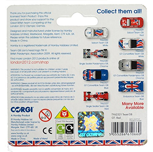 Vintage 2012 Corgi Team GB Racers Red Saloon Car Replica Vehicle Mint On Original Card - Shop Stock Room Find