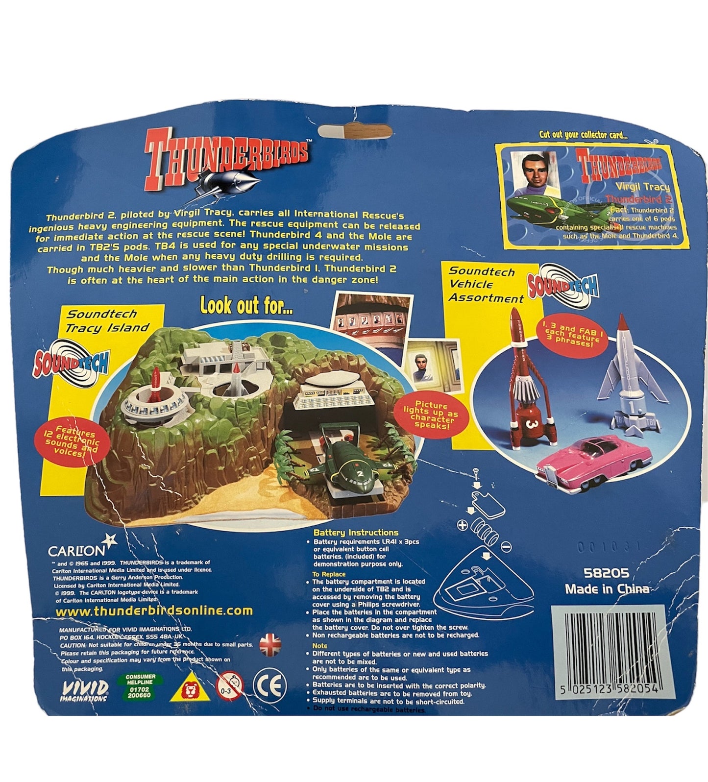Vintage Vivids 1999 Gerry Andersons Thunderbirds The Thunderbird 2 Soundtech With 5 Authentic Voices - Factory Sealed Shop Stock Room Find