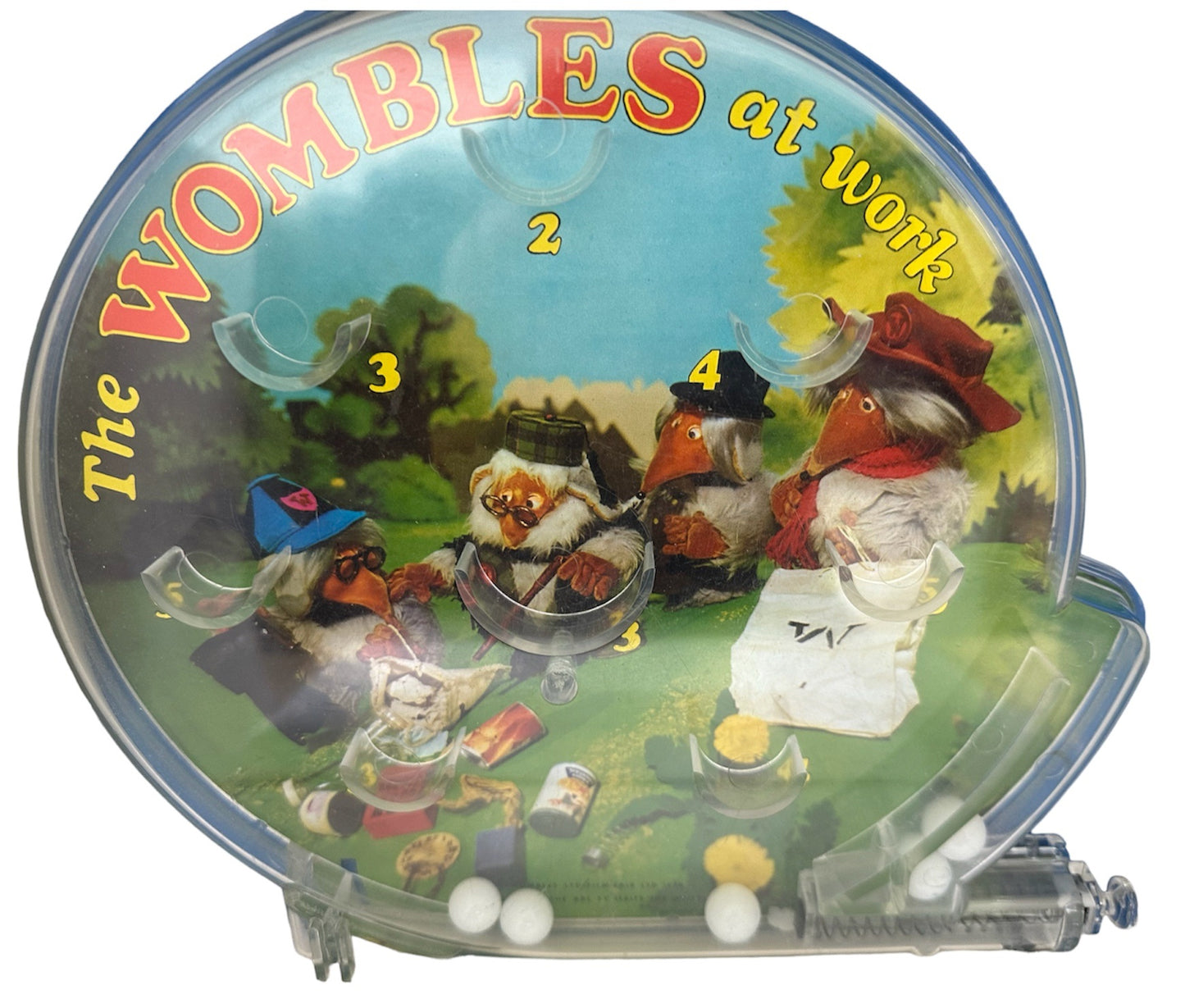 Vintage Marx Toys 1974 The Wombles At Work Bagatelle Pin Ball Game In Full Working Condition In The Box.