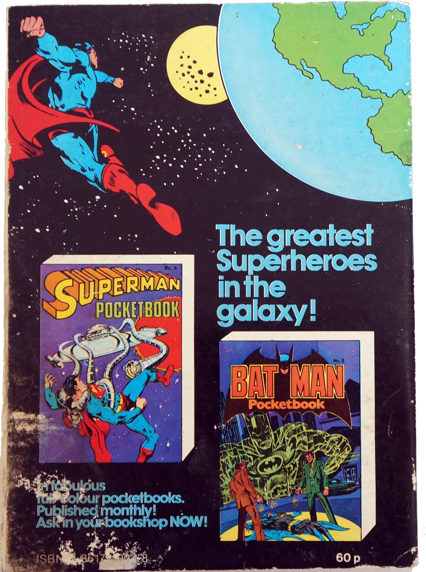 Vintage Egmont Publishing 1979 Superman Pocketbook No. 6 - Digest Size Paperback Book First Edition - Very Good Condition