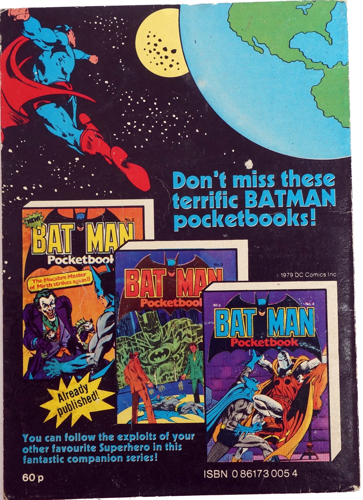 Vintage Egmont Publishing 1979 Superman Pocketbook No. 8 - Digest Size Paperback Book First Edition - Very Good Condition.