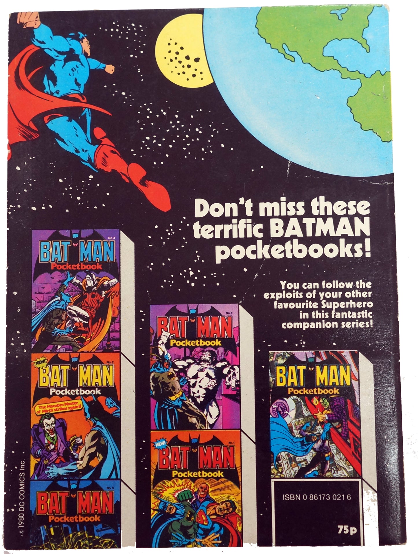 Vintage Egmont Publishing 1980 Superman Pocketbook No. 14 - Digest Size Paperback Book First Edition - Very Good Condition