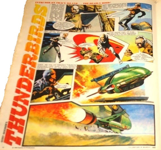 Vintage 1969 Gerry Andersons Thunderbirds Comic Strip Header Original Stock Artwork For TV21 Comic From issue No. 215 Onwards