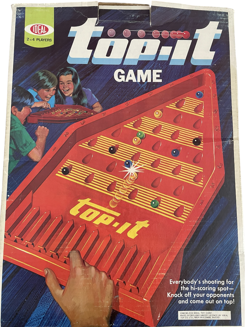 Vintage Ideal 1972 Top-It Game -Fantastic Condition - Fully Complete - In The Original Box