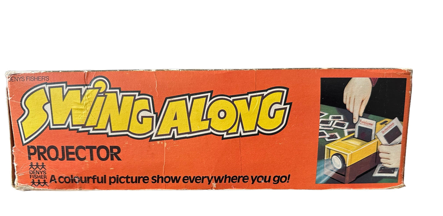 Vintage 1974 Denys Fisher Swing Along Projector With Colour Your Own Slides - Fantastic Condition - Fully Working - In The Original Box