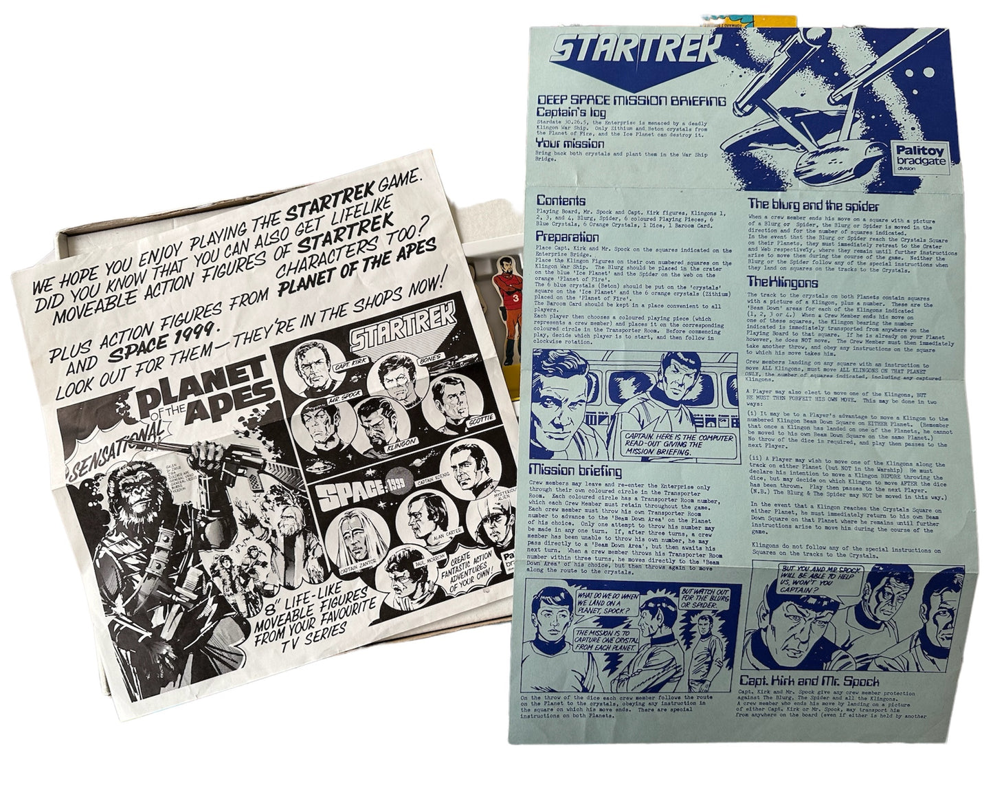 Vintage 1975 Star The Original Series Trek Board Game - An Action Packed Board Game For 2 - 6 Players By Palitoy Broadgate - In The Original Box