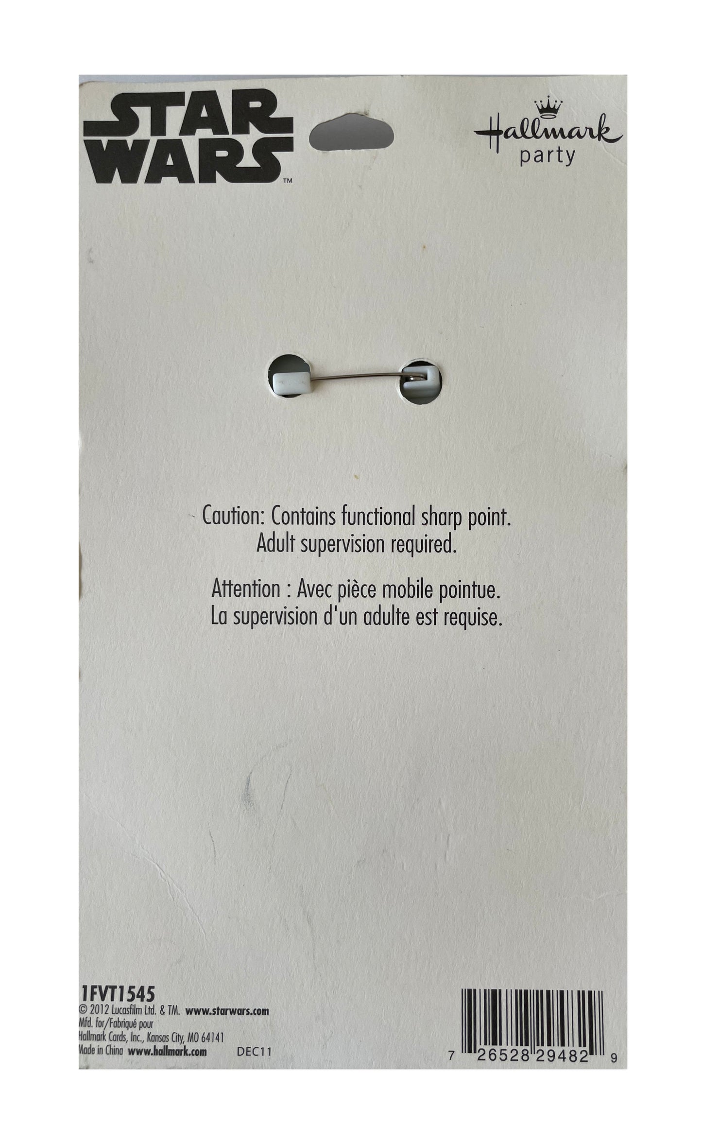 Vintage 2012 Star Wars Jedi Master Yoda - Guest Of Honor / Birthday Ribbon Rosette - Shop Stock Room Find