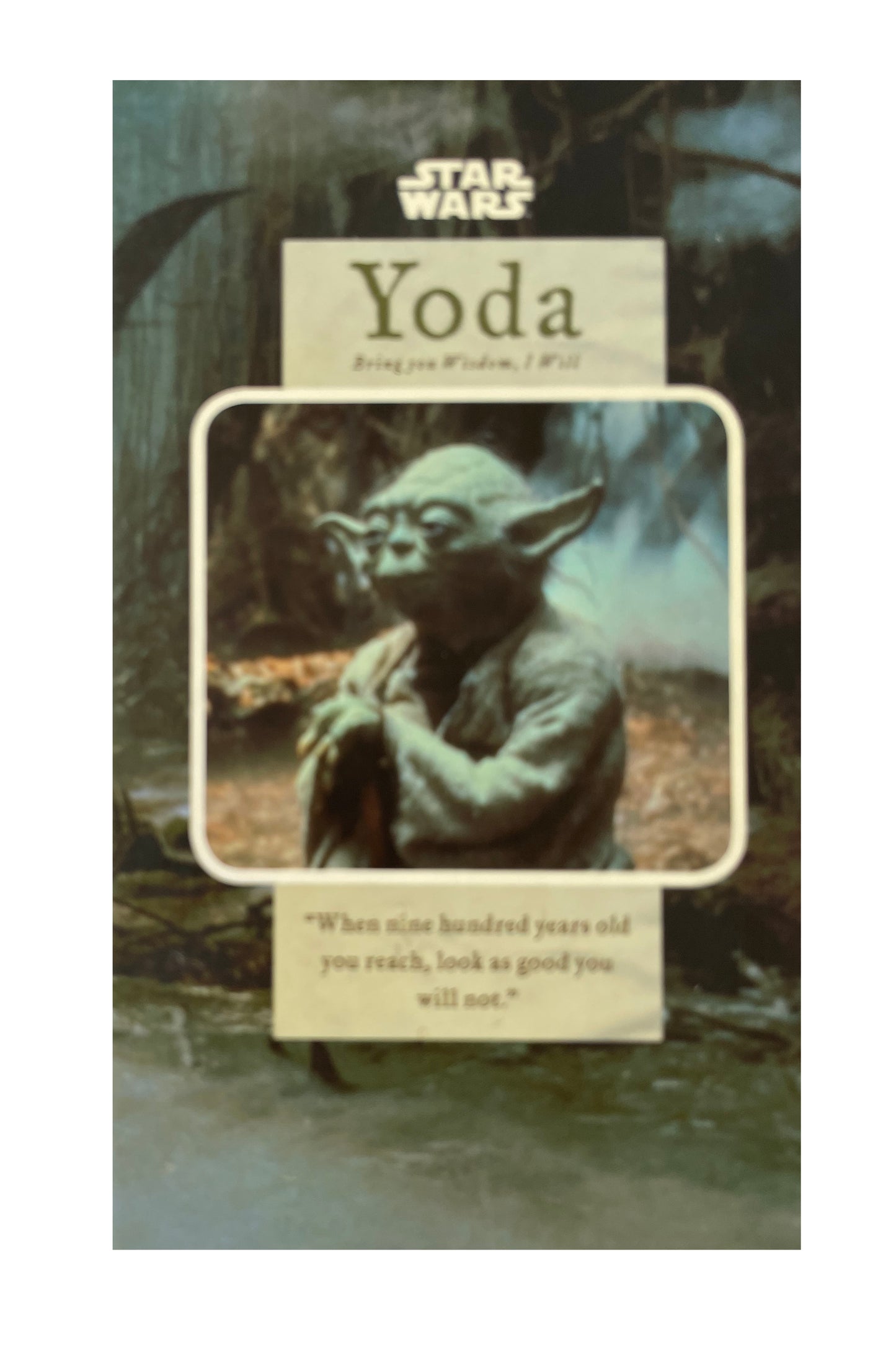 Vintage 2010 Star Wars Yoda Figurine And Display Stand With |Stickers And 48 Page Illustrated Book Of Yoda's Wisdom - Shop Stock Room Find