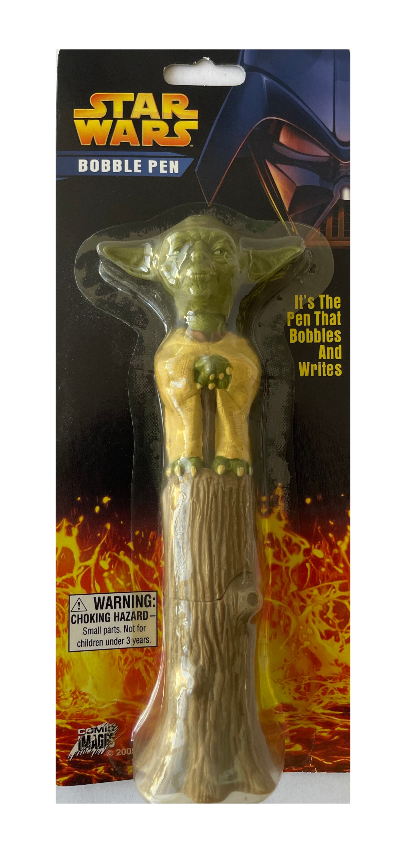 Vintage 2005 Star Revenge Of The Sith Wars Yoda Bobble Head Pen - Brand New Factory Sealed Shop Stock Room Find