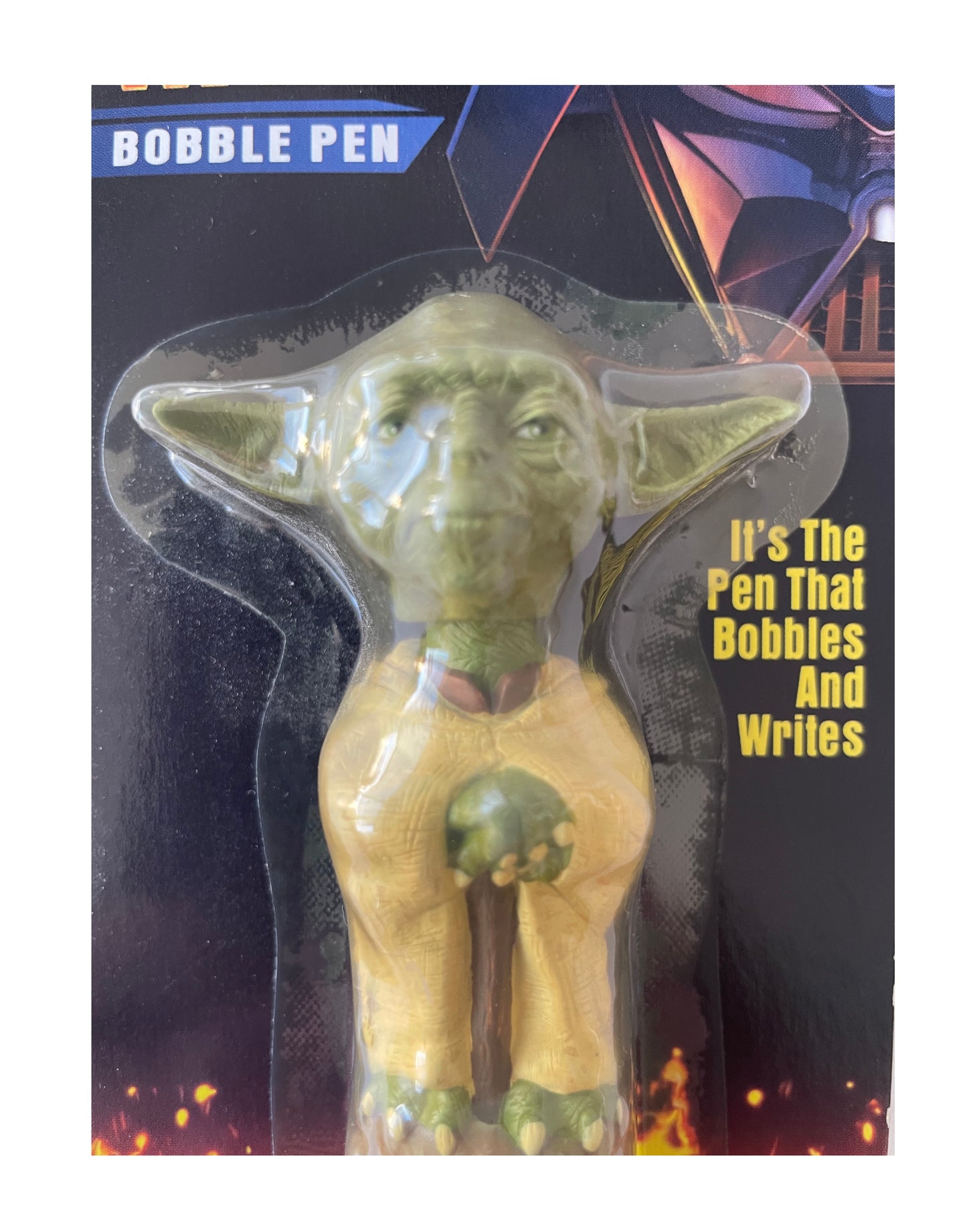 Vintage 2005 Star Revenge Of The Sith Wars Yoda Bobble Head Pen - Brand New Factory Sealed Shop Stock Room Find