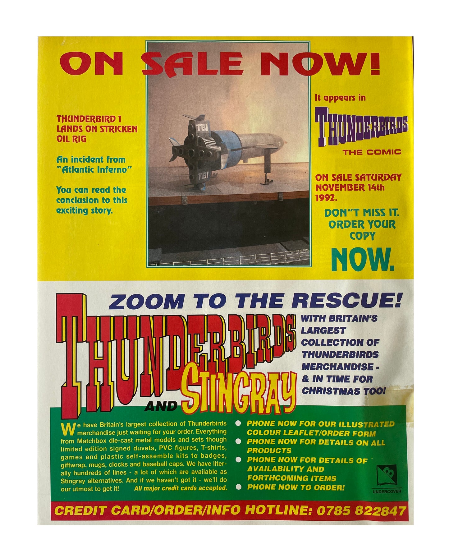 Vintage 1992 Gerry Andersons Stand By For Action... Stingray The Comic Issue No. 3 With Free Stingray Badge - Brand New Shop Stock Room Find