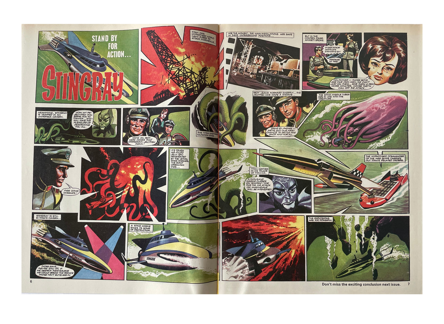 Vintage 1992 Gerry Andersons Stand By For Action... Stingray The Comic Issue No. 3 With Free Stingray Badge - Brand New Shop Stock Room Find