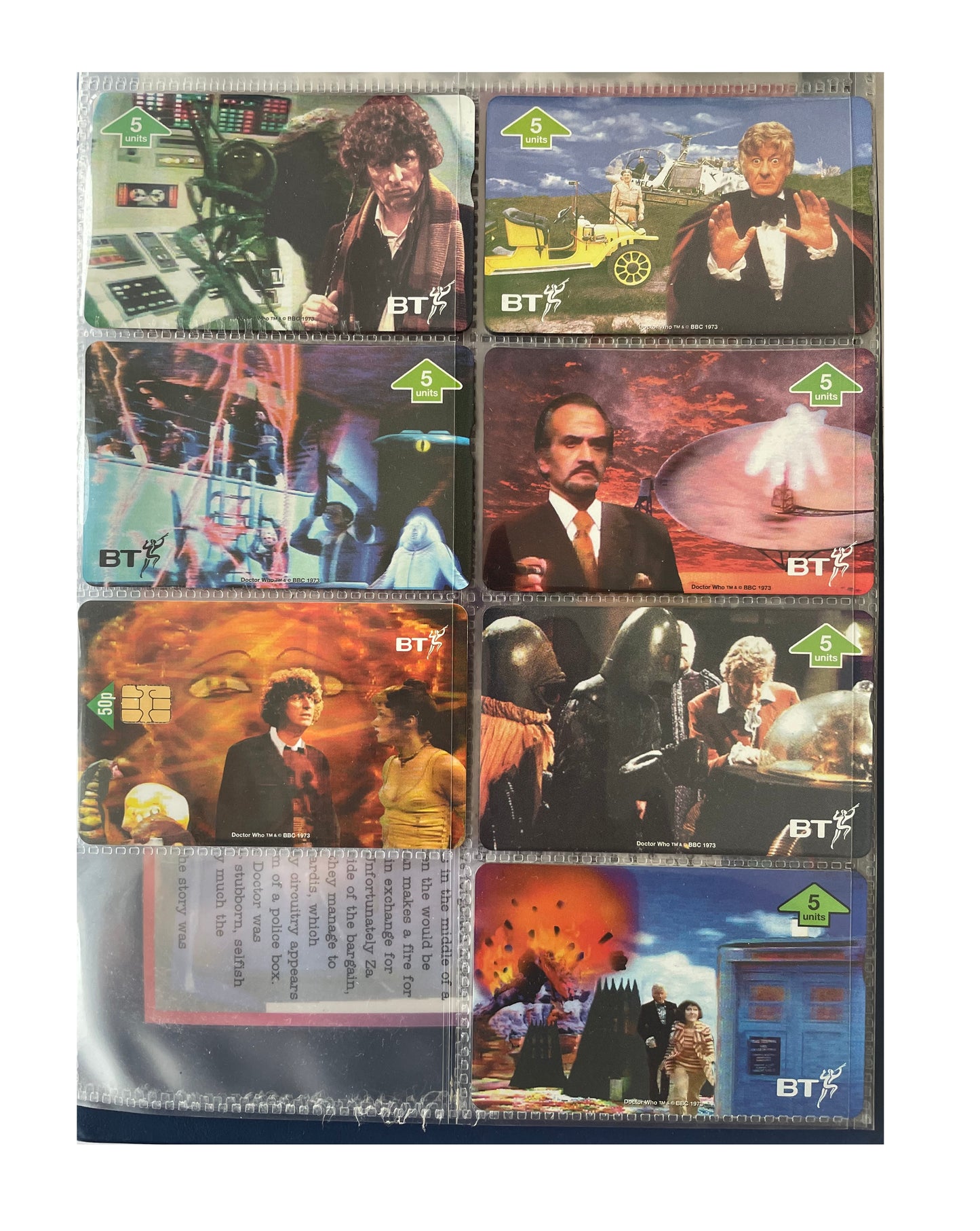 Vintage Jonder 1995 - 1997 Doctor Dr Who Limited Edition BT Phonecards With Accompanying Factsheets - Full Set Of 15 In Binder - Fantastic Unused Condition