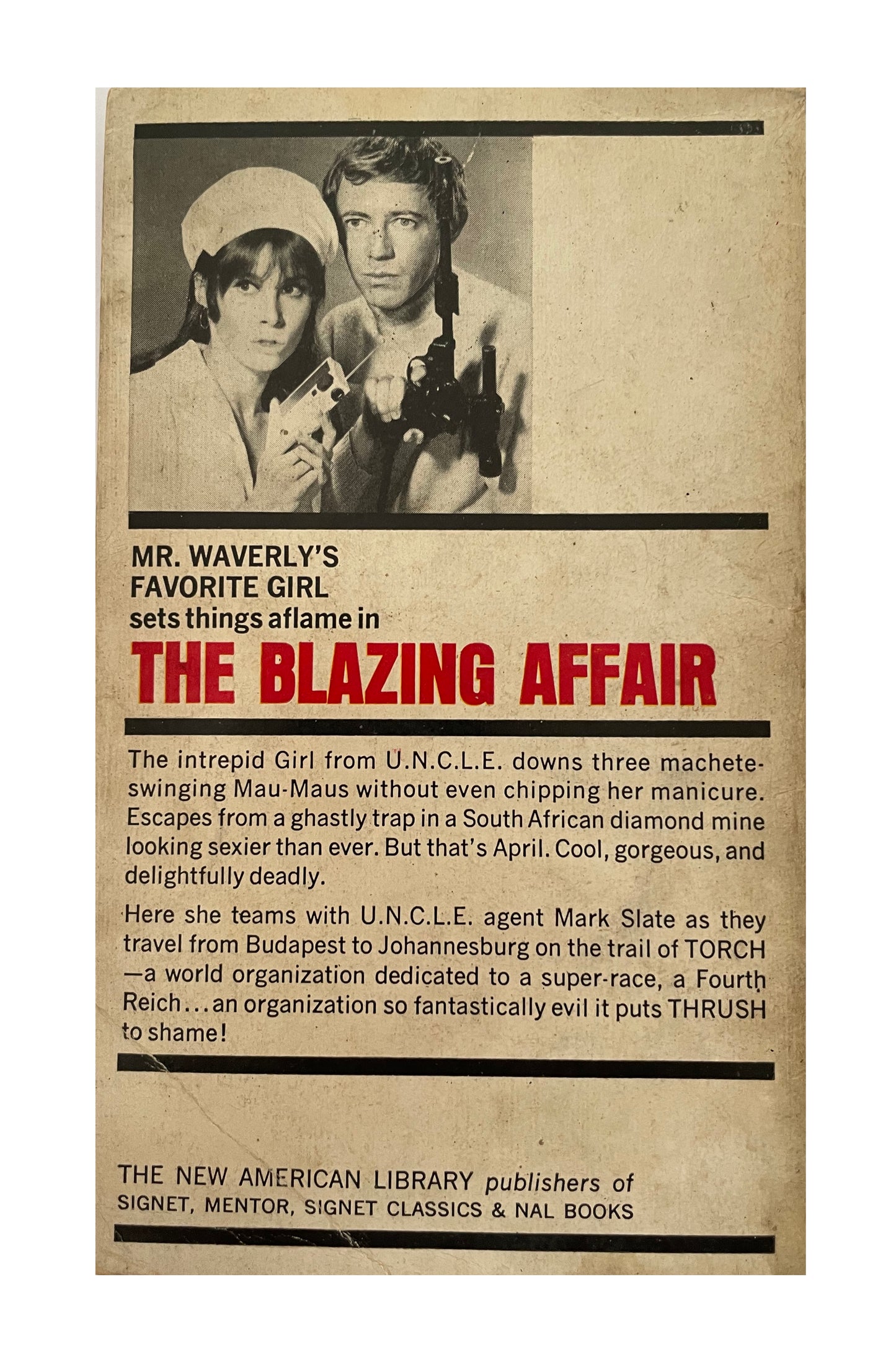 Vintage 1966 The Girl From UNCLE - The Blazing Affair Paperback Novel By Michael Avallone First Printing