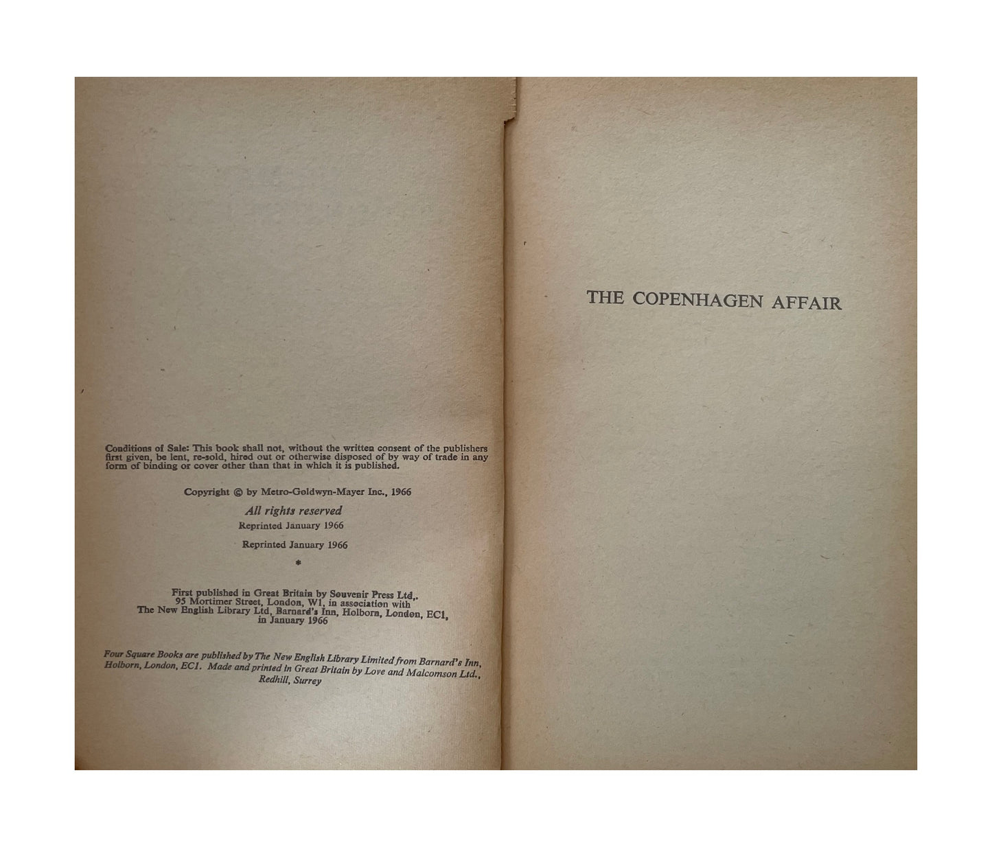 Vintage The Man From U.N.C.L.E The Copenhagen Affair Paperback Novel 1966 By John Oram