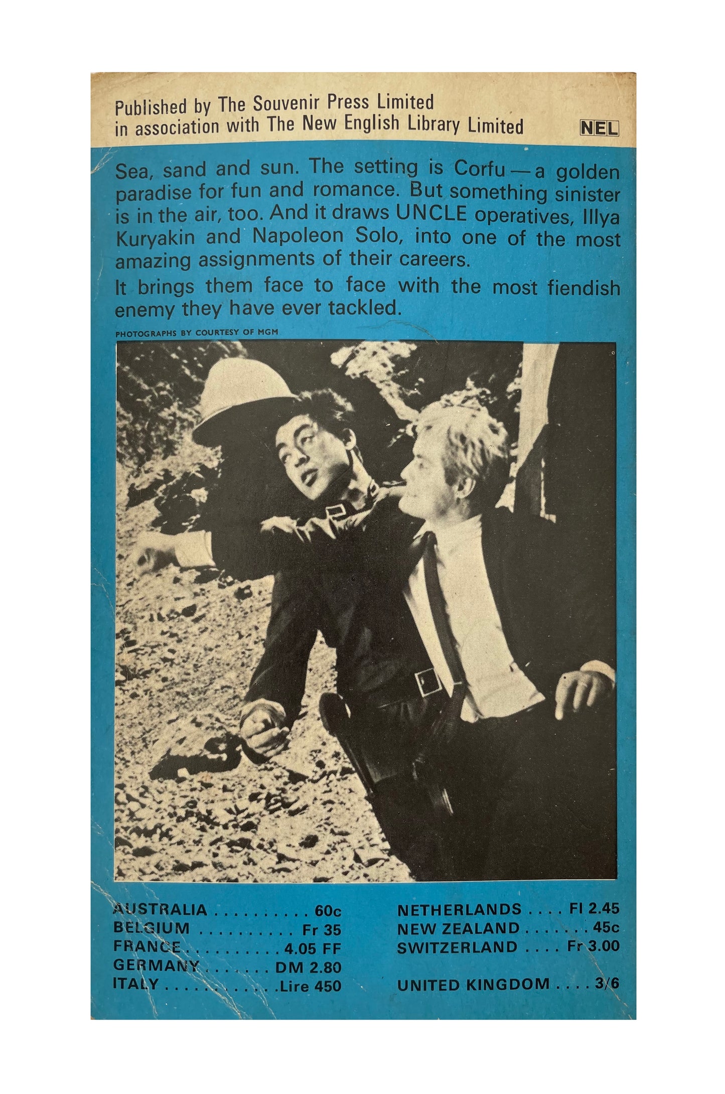 Vintage The Man From U.N.C.L.E The Corfu Affair Paperback Novel 1967 By John T. Phillifent