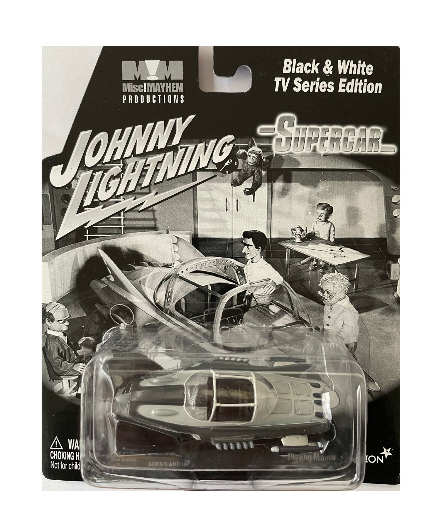 Vintage Johnny Lightning 2003 Gerry Andersons Collectors Limited Edition Black & White TV Series Edition Supercar Die Cast Model Replica - Brand New Factory Sealed Shop Stock Room Find
