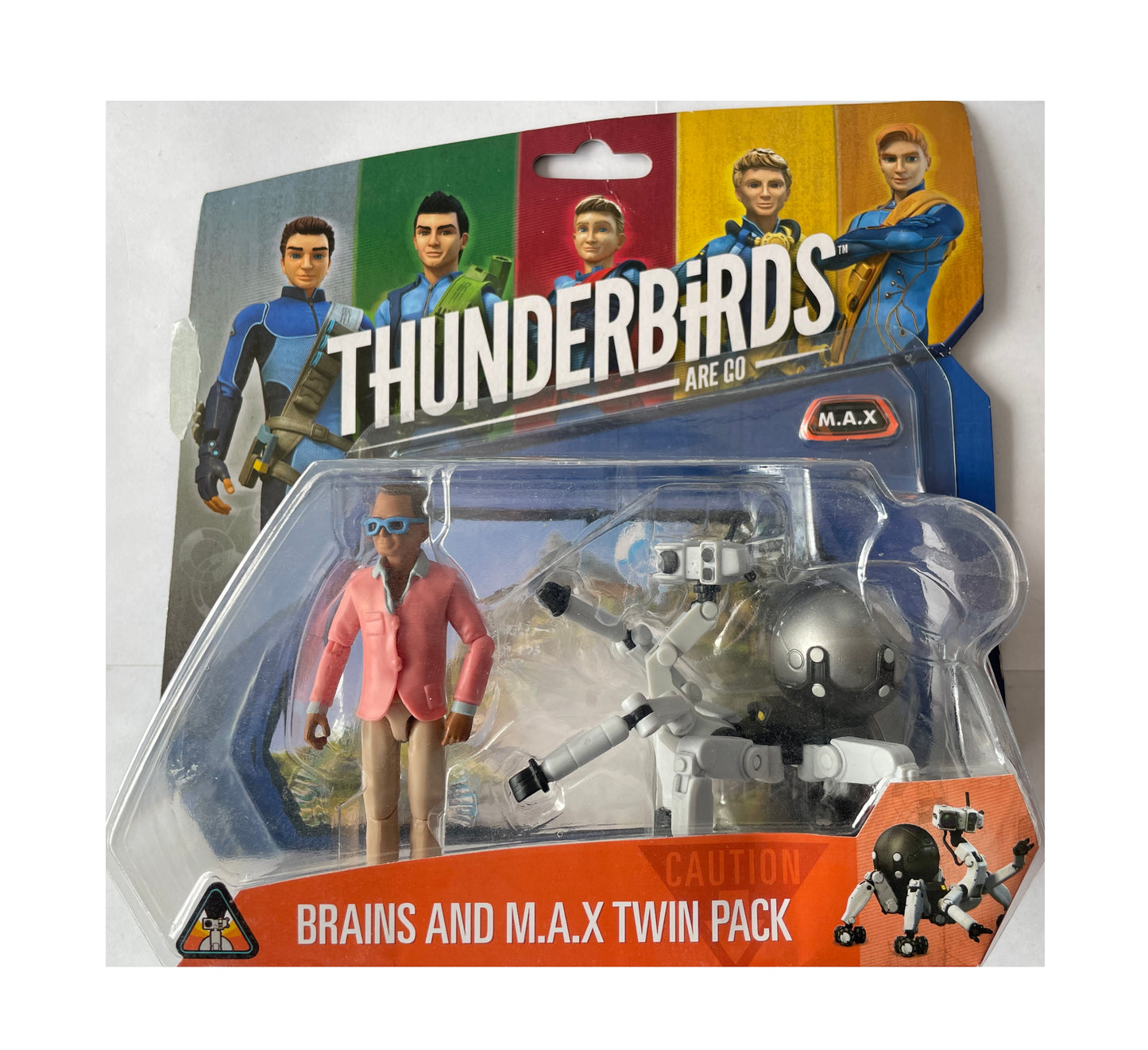 Gerry Andersons - Thunderbirds Are Go - Brains And M.A.X Action Figure Twin Pack - Factory Sealed Shop Stock Room Find