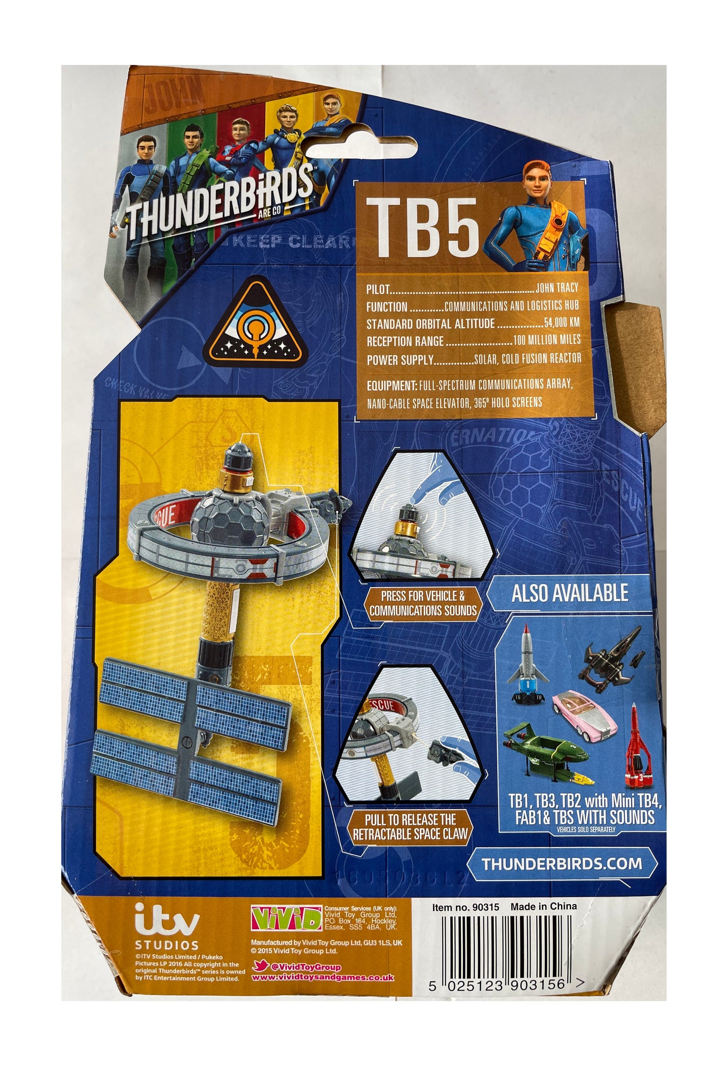Gerry Andersons - Thunderbirds Are Go -Thunderbird 5 Electronic Space Station With Retractable Space Claw - Factory Sealed Shop Stock Room Find