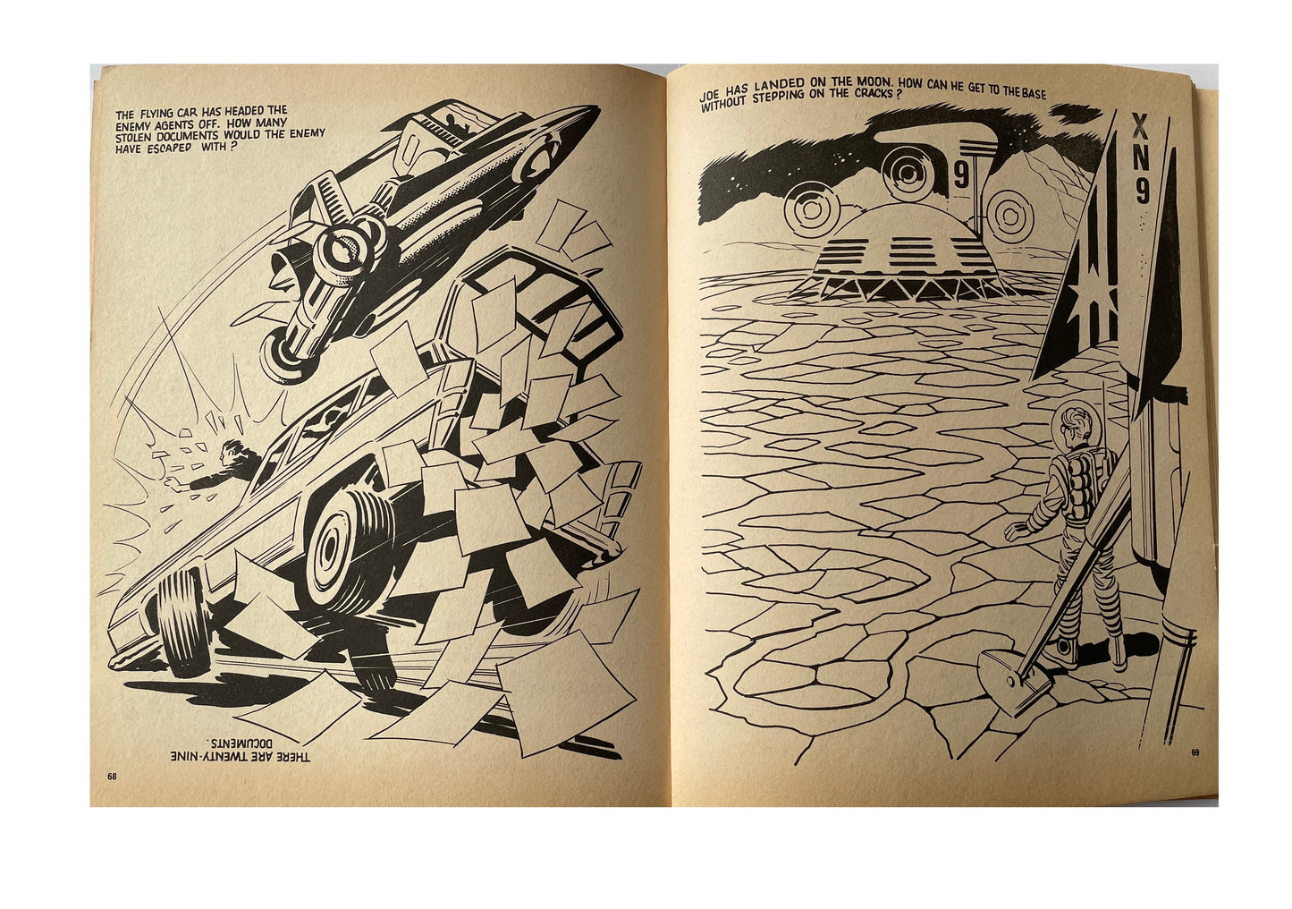 Vintage Gerry Andersons 1968 Ultra Rare Joe 90 Puzzle Book J2- As Seen In The Television Series - Century 21 Publishing - Shop Stock Room Find