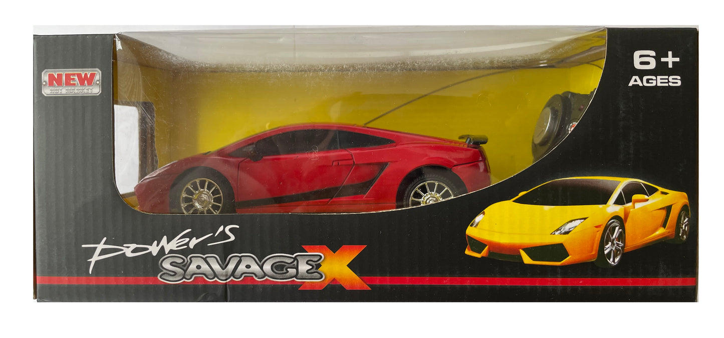 Powers Savage X Full Function Remote Radio Controlled High Performance Yellow Lambo Sports Car - New In Box.