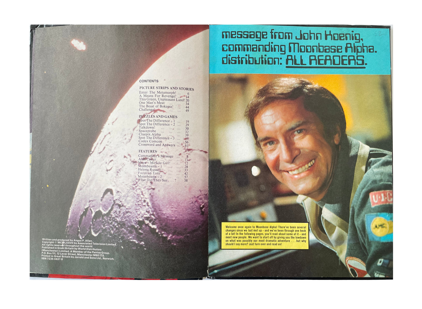 Vintage Gerry Andersons Space 1999 Annual 1978 Fantastic Condition