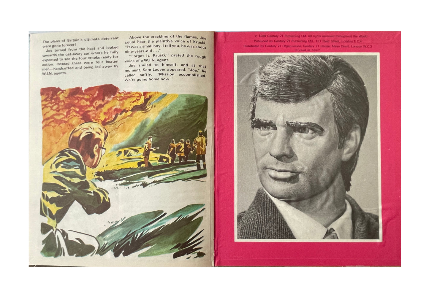 Vintage Gerry Andersons 1968 Ultra Rare Joe 90 Story Book Cracksman / The Homing Pigeon - Century 21 Books J11 - Fantastic Condition Ultra Rare Book