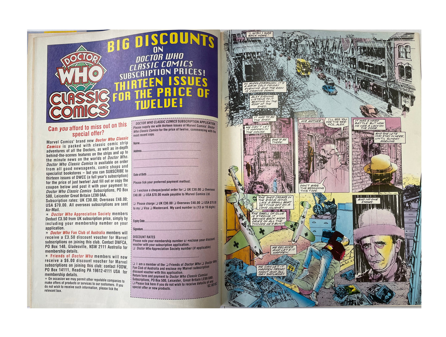 Vintage 1993 Marvels Doctor Dr Who Classic Comics Full Colour Comic - Autumn Holiday Special 1993 - Brand New Shop Stock Room Find