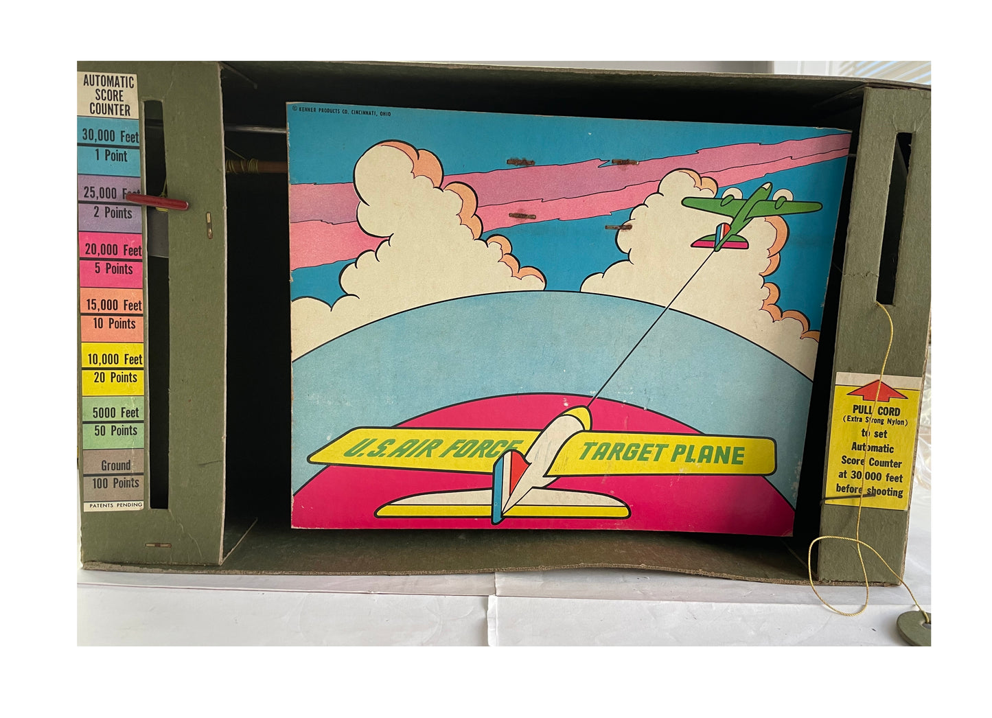 Vintage 1955 Kenner Rocket Sock-It Rifle And Target Dart Game - Fantastic Condition In The Original Box