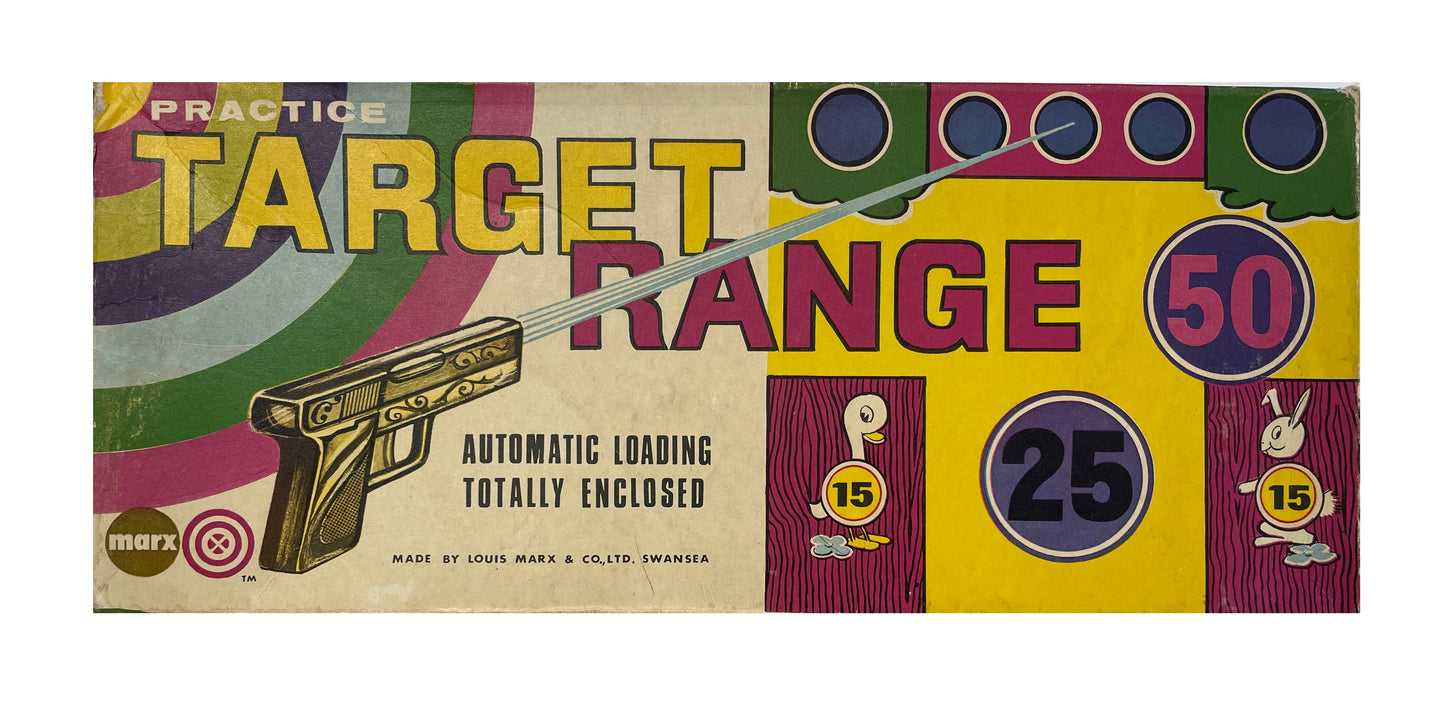 Vintage 1950'S Louis Marx Toys - Practice Target Range Game - Fantastic Full Working Condition - In The Original Box