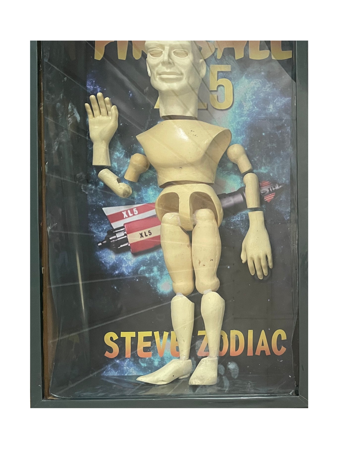 Vintage Gerry Andersons Fireball XL5 Steve Zodiac Full Size Pocket Model Display In Case With Background Card - Unique Item