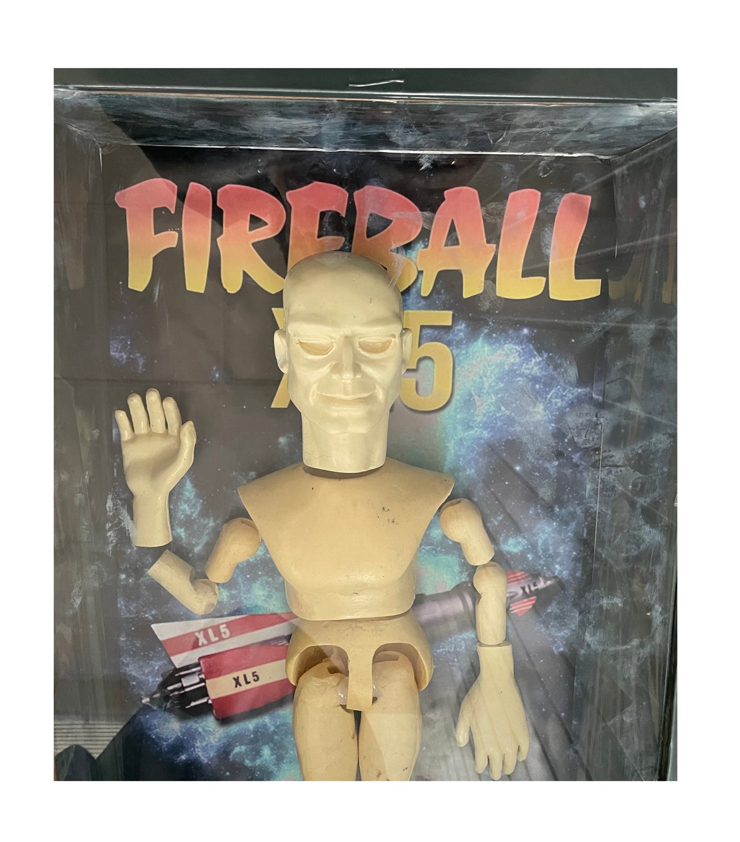 Vintage Gerry Andersons Fireball XL5 Steve Zodiac Full Size Pocket Model Display In Case With Background Card - Unique Item