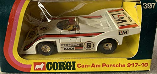 Vintage Corgi 1973 Can-Am 917-10 Diecast Replica Model Vehicle With Driver And Whizzwheels Released By Corgi Number 397 - In The Original Box - Shop Stock Room Find